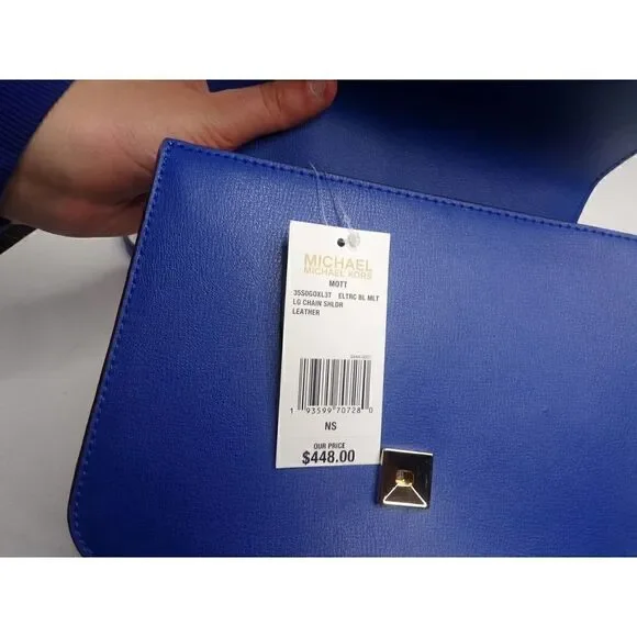 Michael Kors Mott Leather Shoulder NWT